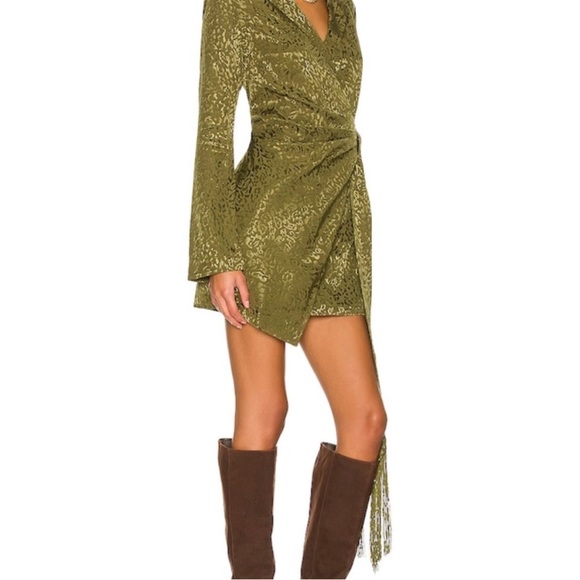 House of Harlow 1960 x REVOLVE Milani Mini Dress in Olive Green - Picture 4 of 13